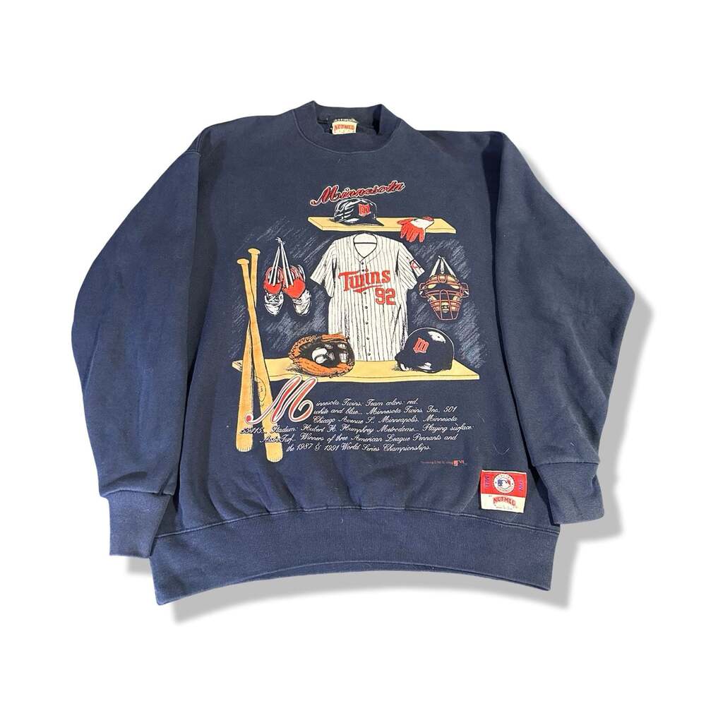 Vintage 1992 Nutmeg Mills Minnesota Twins MLB Crewneck Sweatshirt